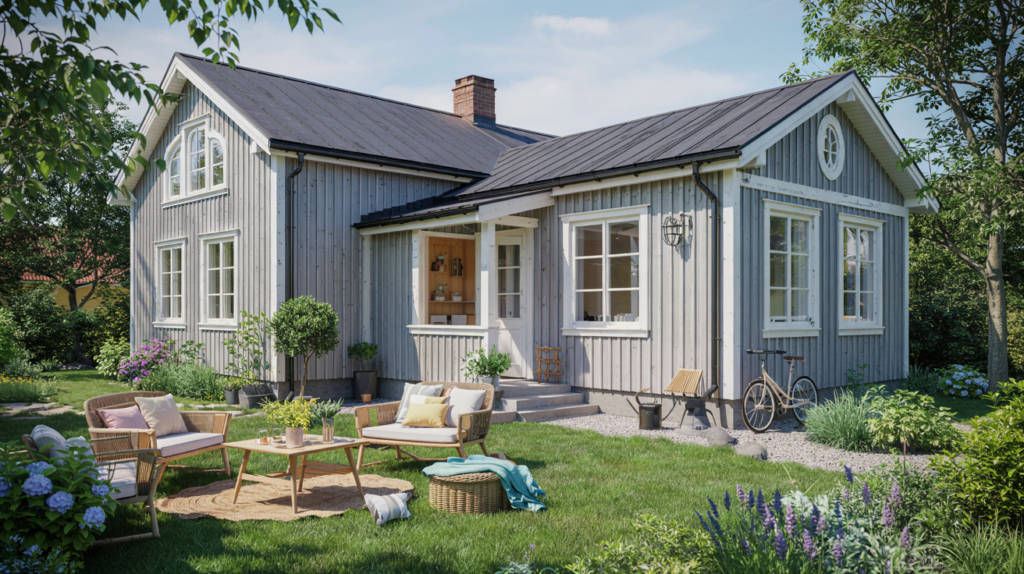 hus villa bygg trad